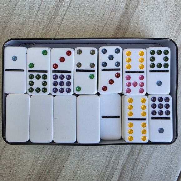 Cardinal Double-Nine Dominoes Set of 55 No Case - Picture 2 of 11